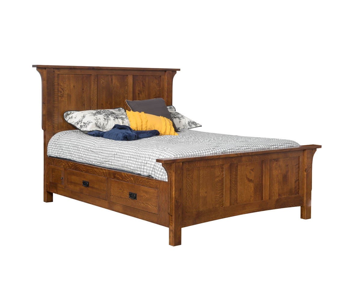 Mission Retreat Bed with Storage Rails Woody's Furniture
