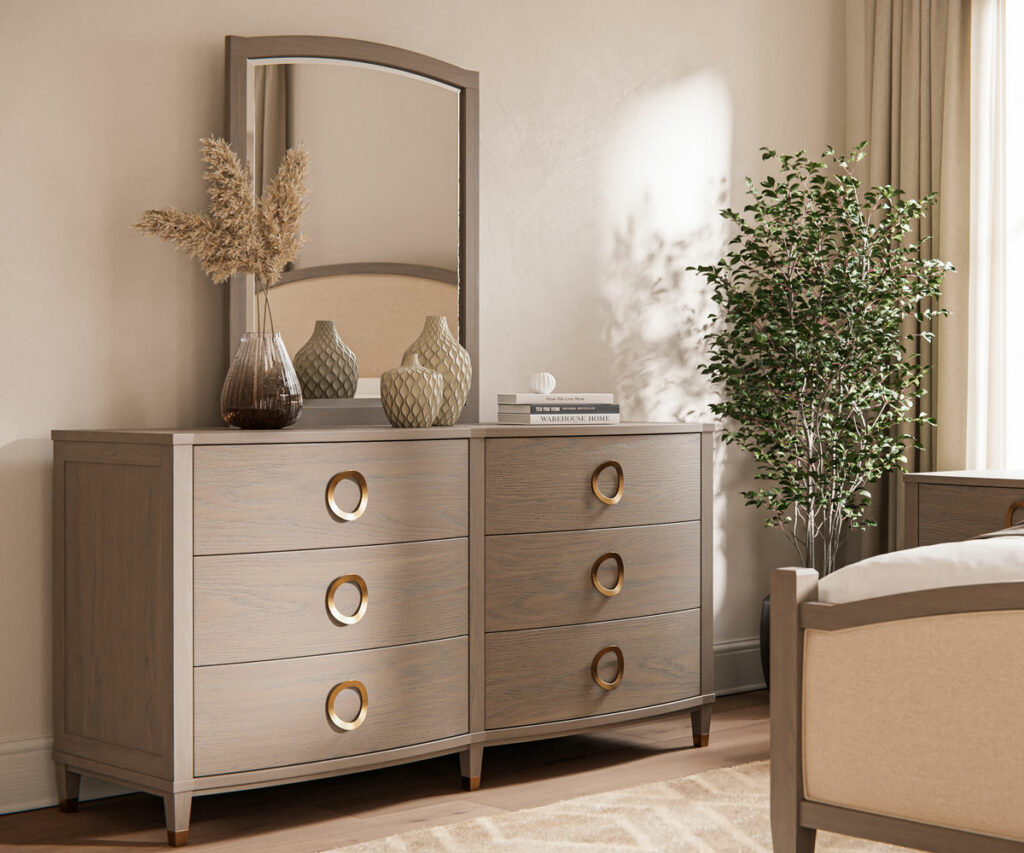 Soft wood tones reflect the refined simplicity of 2025 bedroom trends.